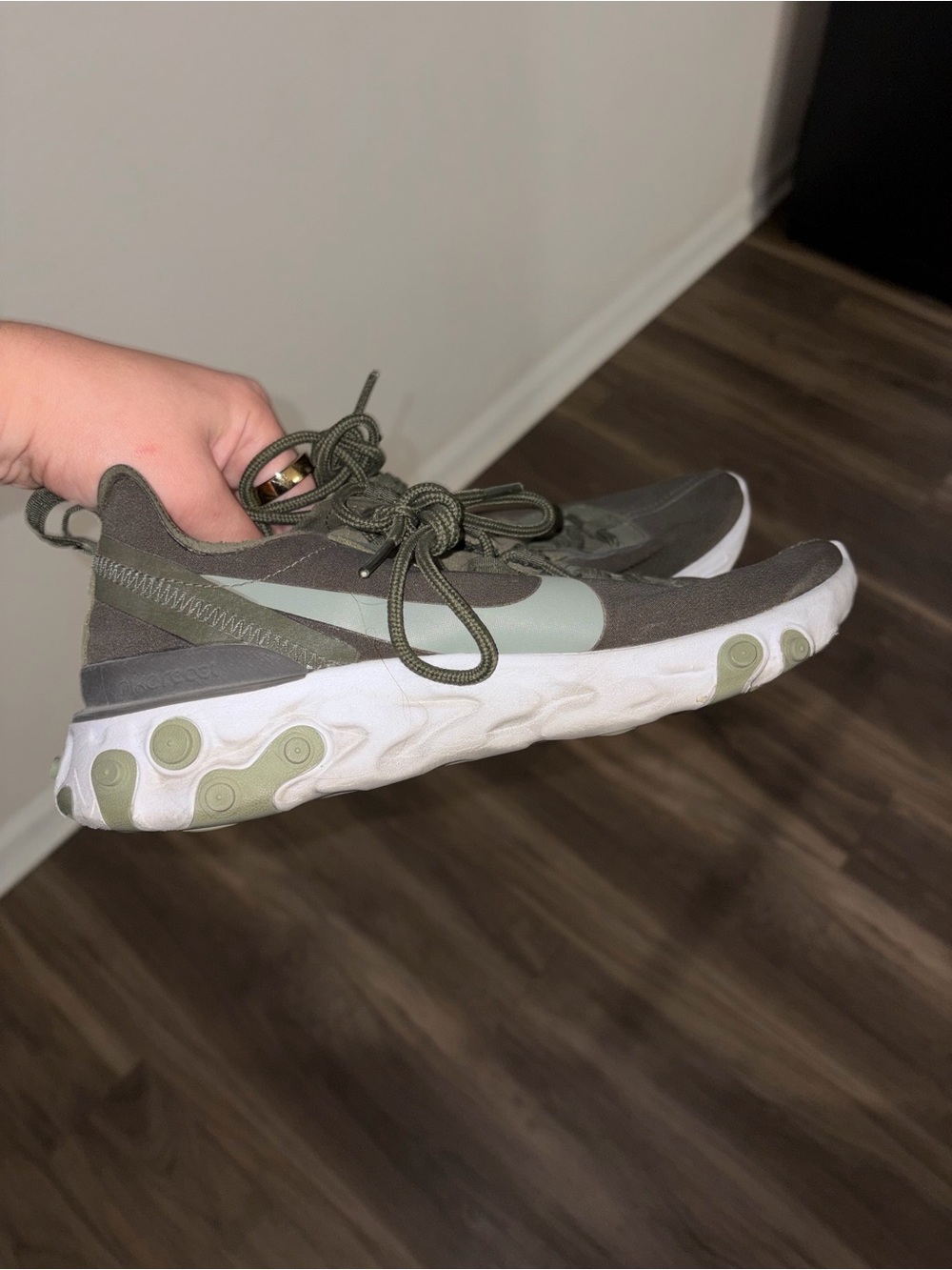 Nike Olive Green React 55 Sneakers